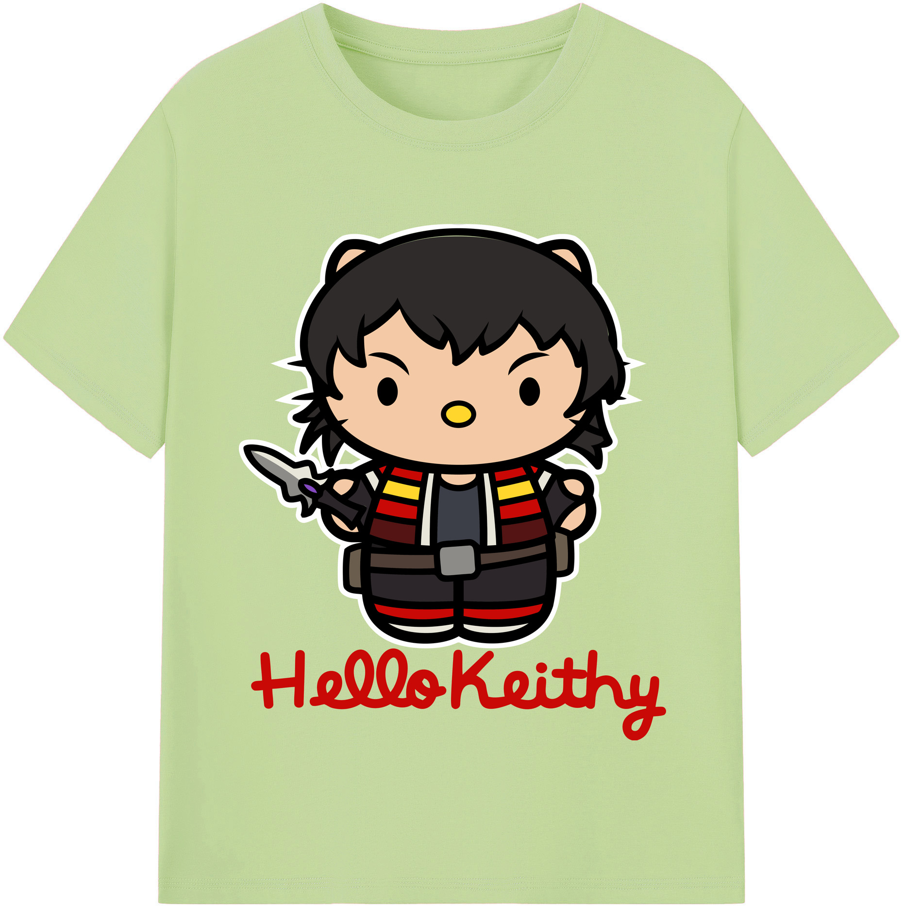 （画像用） Hello Kitty ハローキティ 綿100％半袖Tシャツ（フロントプリント）